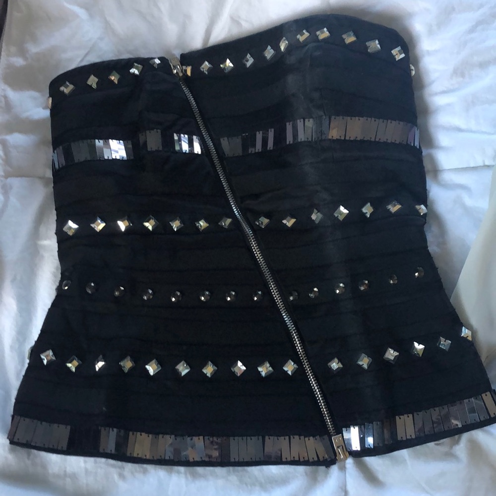 Bebe corset style top
